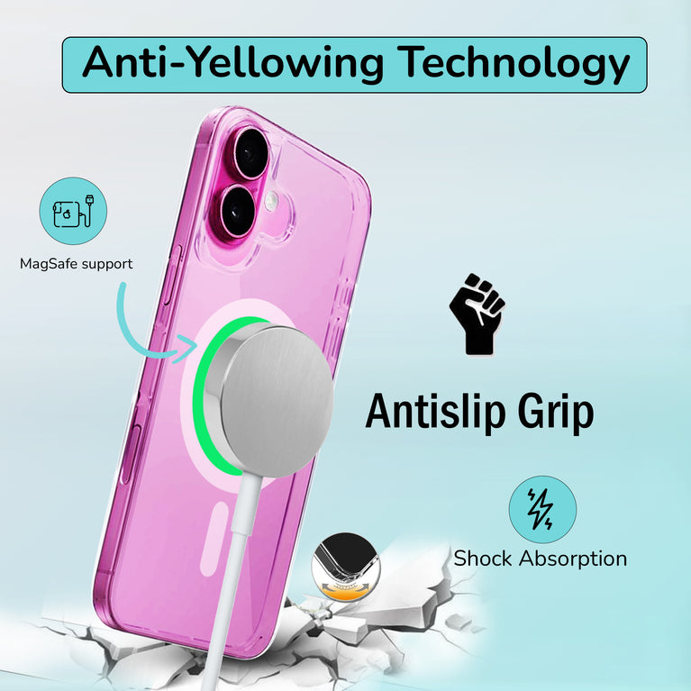 Never/Anti yellowing with Mag safe premium case for iPhone