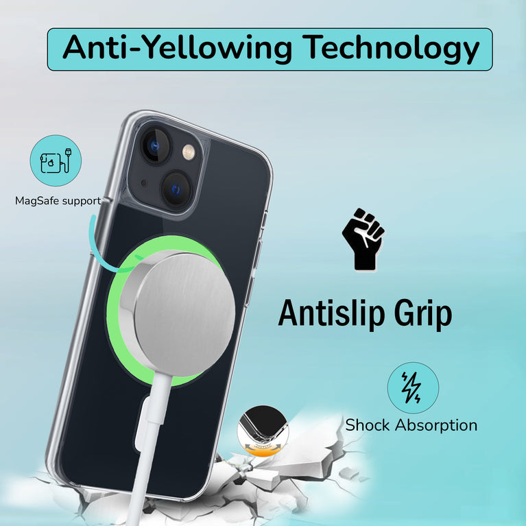 Never/Anti yellowing with Mag safe premium case for iPhone