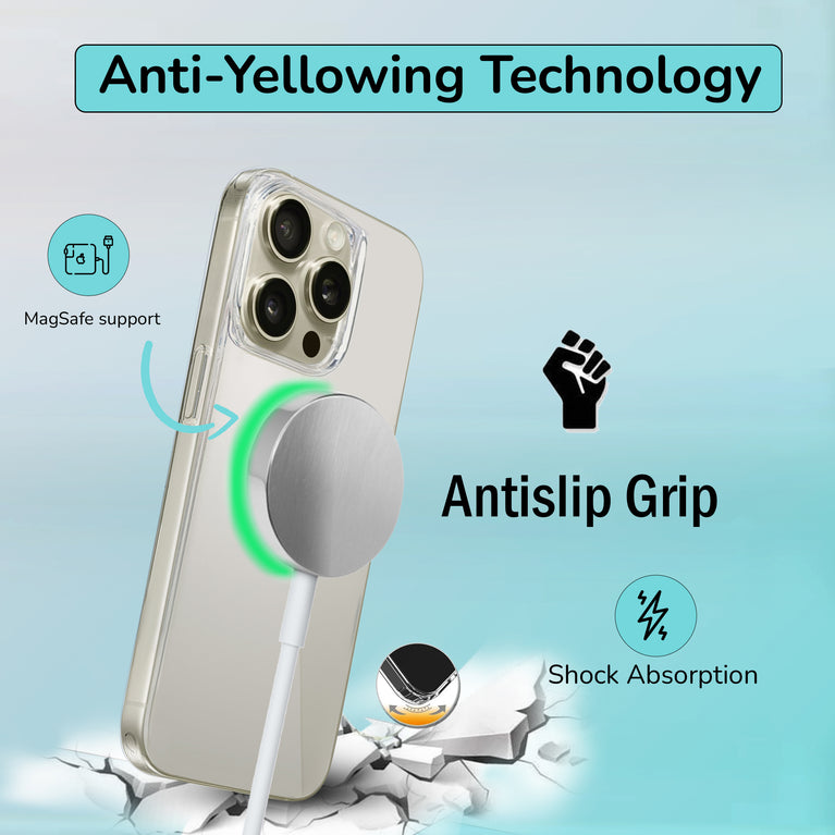 Never/Anti yellowing with Mag safe premium case for iPhone