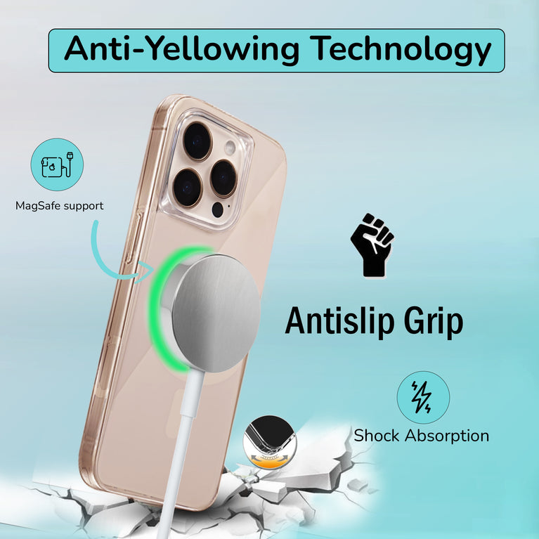 Never/Anti yellowing with Mag safe premium case for iPhone