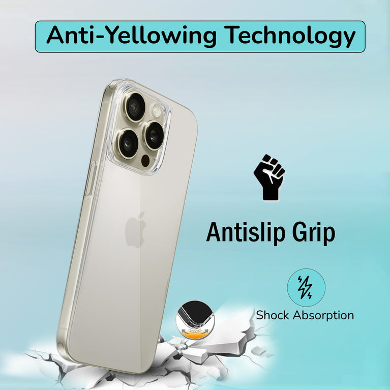 Never/Anti yellowing premium back case for iPhone